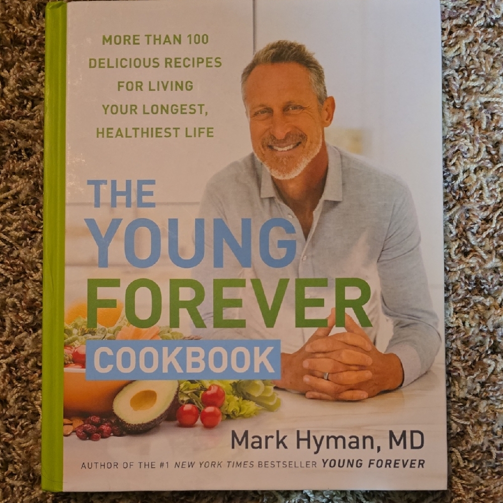 The Young Forever Cookbook by Mark Hyman, MD - Green and Blue Cover